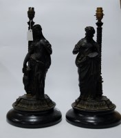 Lot 103 - A pair of early 20th century spelter figural...