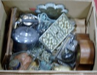 Lot 111 - A box of miscellaneous items to include;...