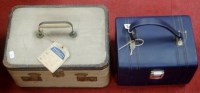 Lot 119 - A mid-20th century canvas clad vanity case;...