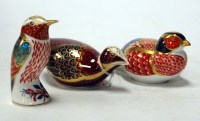 Lot 143 - Three Royal Crown Derby desk ornaments to...
