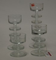 Lot 146 - A Wedgwood clear glass candlestick designed by...
