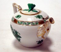 Lot 158 - A small Herend porcelain teapot and cover,...