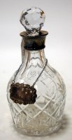 Lot 177 - A modern cut glass decanter and stopper,...