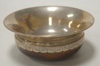 Lot 182 - A modern silver mounted and turned wooden...