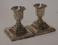 Lot 203 - A pair of Edwardian silver dwarf table...
