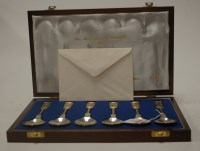 Lot 213 - A cased set of six modern silver Donatello...