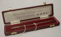 Lot 216 - A modern silver pickle fork 'A faithful...