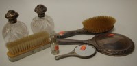 Lot 223 - A pair of Edwardian hobnail cut glass and...