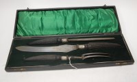 Lot 232 - A late Victorian horn handled three piece...