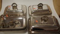 Lot 235 - A pair of Victorian Old Sheffield Plate entree...