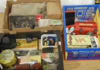 Lot 244 - Two boxes of miscellaneous items, to include;...