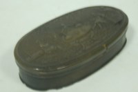 Lot 248 - An early 19th century horn table snuff-box, of...