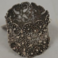 Lot 252 - An early 20th century white metal filigree...