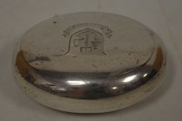 Lot 253 - An Edwardian silver pocket snuff-box, of oval...