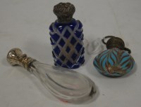 Lot 262 - A late 19th century etched glass teardrop...