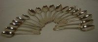 Lot 265 - A set of six 19th century silver teaspoons in...
