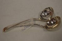 Lot 266 - A pair of George IV silver ladles by William...