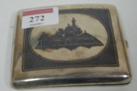 Lot 272 - A mid 20th century white metal and niello...