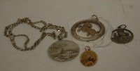 Lot 273 - A modern silver St Christopher on curb link...