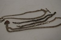 Lot 277 - A collection of assorted silver curb link...