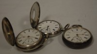 Lot 281 - A Victorian silver cased hunter pocket watch...