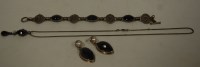 Lot 296 - A pair of ladies silver faceted glass and seed...