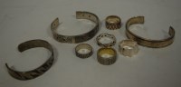 Lot 297 - A gentleman's continental silver and sapphire...