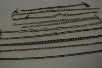 Lot 298 - A collection of assorted silver curb link...