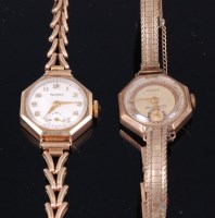 Lot 306 - A Centaur ladies 9ct gold cased wristwatch,...