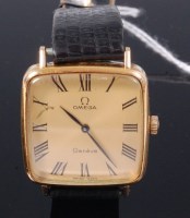 Lot 315 - An Omega gilt metal and steel cased ladies...