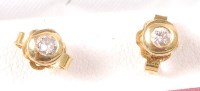 Lot 329 - A pair of 18ct gold and illusion diamond set...