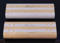 Lot 333 - Two Cartier bi-metal cigarette lighters, one...