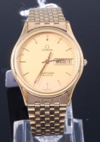 Lot 334 - An Omega Seamaster gilt metal cased gents...