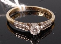 Lot 347 - An 18ct gold and platinum diamond solitaire...