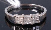Lot 357 - An 18ct white gold and diamond twelve stone...