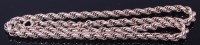 Lot 382 - A ladies heavy silver belcher link ropetwist...