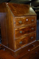 Lot 1412 - A Georgian style figured walnut and...