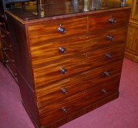 Lot 1415 - An early Victorian mahogany chest of two short...