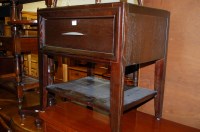 Lot 1416 - A contemporary ash single drawer two-tier...