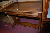 Lot 1431 - A Victorian mahogany three-quarter gallery...