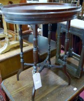 Lot 1205 - A circa 1900 mahogany oval tray top occasional...