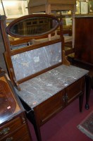 Lot 1214 - An Edwardian mahogany chequer strung swing...