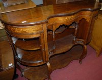 Lot 1217 - An Edwardian rosewood floral satinwood and...