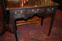 Lot 1223 - A 19th century low relief carved oak three...