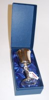 Lot 205 - A modern silver goblet, having gilt washed...