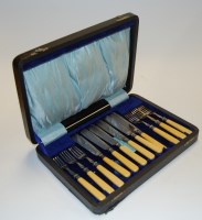Lot 212 - An early 20th century leather cased silver...