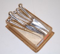 Lot 213 - A set of six early 20th century silver handled...