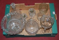 Lot 76 - A box of miscellaneous glassware to include;...