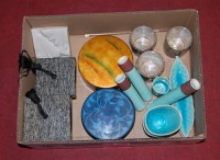 Lot 77 - A box of miscellaneous items to include; pair...