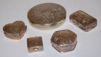 Lot 240 - An early 20th century silver heart shaped pill...